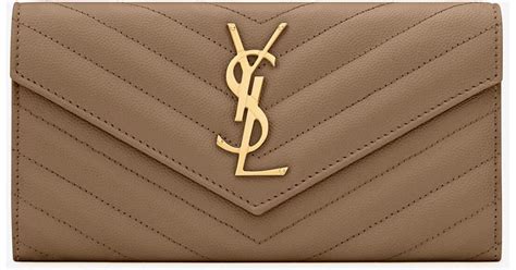 YSL Large Grain de Poudre Flap Wallet 